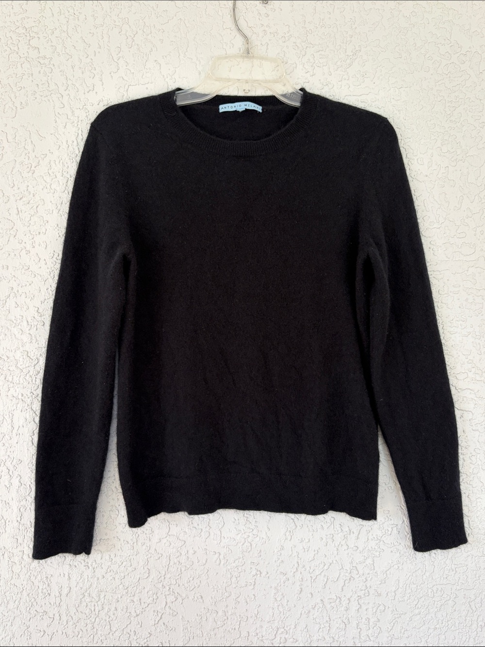 ANTONIO MELANI Black Crewneck cashmere Sweater size S